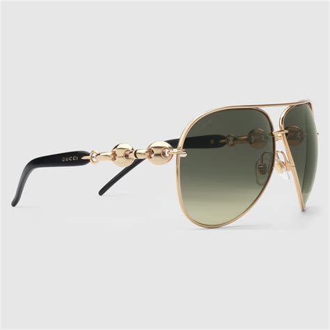 gucci gold aviators